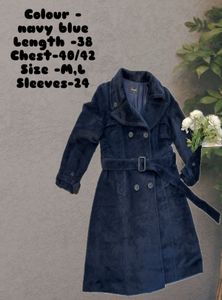 Navy Blue Trench Coat