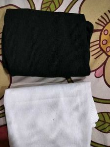 Combo Crop Top White &amp; Black