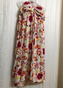 White Printed Midi Dress