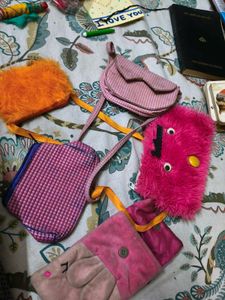 Combo Of 5 Kids Purses For Playing Purpose
