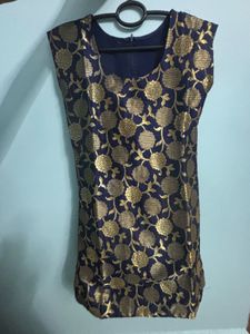 Floral Navy Kurta Set Women