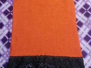 Orange &amp; black garam kurti