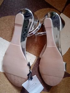 Silver Strappy Sandals