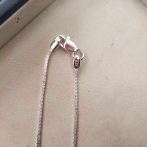 pure Silver Mix Snack Chain+Pandent 16inch