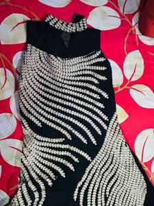 Elegant Black &amp; Gold Ethnic Gown