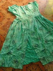 Green Printed Dress