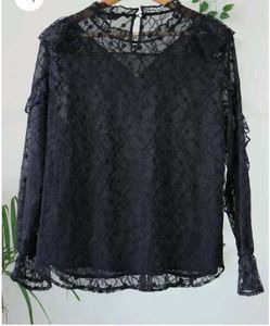 Elegant Black Lace Top