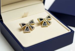 Cute Rhinestone Bow Earrings