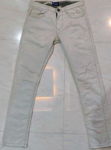 Beige Casual Pants