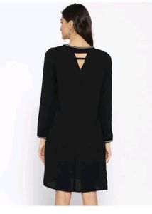 Black Formal Midi Dress With 2 Side Pockets