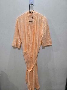 Peach Cotton Premium Bathrobe With A Free Towel!