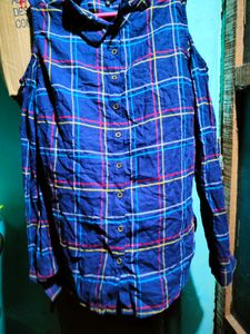 Nevy Blue Checked Shirt( Unused)