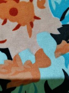 Black Orange Floral Kurtha