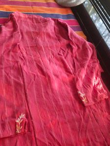 Simple Red Kurta
