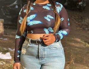 Butterfly Printed Crop Top 🦋