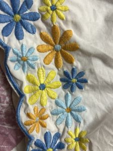 Floral Embroidered White Top