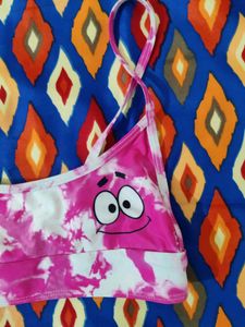Pink Tie-Dye Patrick Star Bra