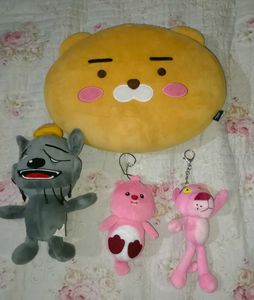 Pillow Plush And Keychains Combo