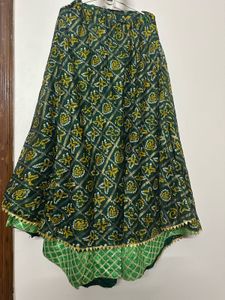 jaipuri green lehnga