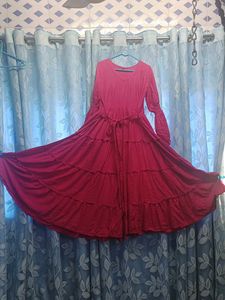 Magenta Rayon Gown