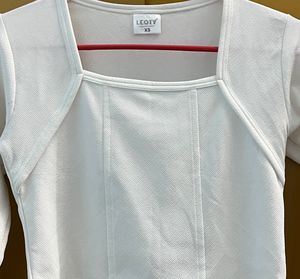 White Corset Long Sleeve Top
