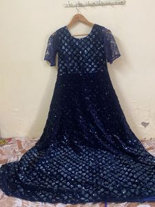 Elegant Blue Ethnic Gown