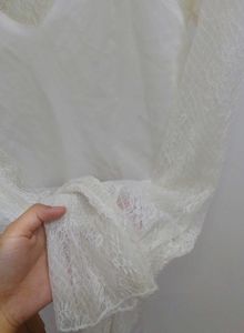 Elegant White Lace Overlay Dress