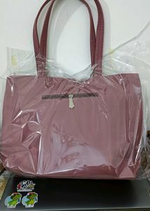 Pink Quilted Tote Bag