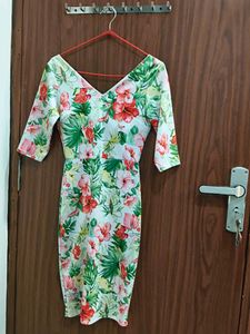 Floral Bodycon Midi Dress