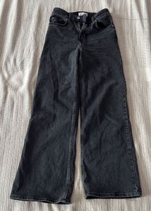 H&M charcoal straight fit jeans