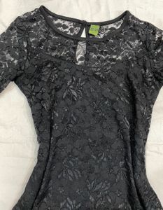 Elegant Black Lace Dress
