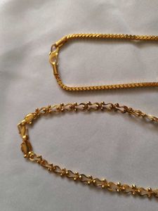 Two Gold Chains For Men's wear