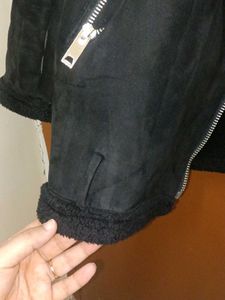 Black Faux Shearling Jacket