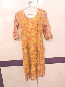 Green Floral Kurta