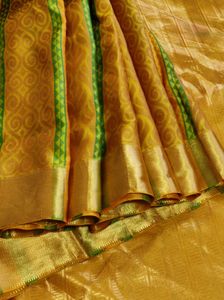 Yellow Striped Saree