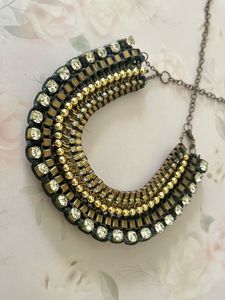 Statement Rhinestone Bib Necklace