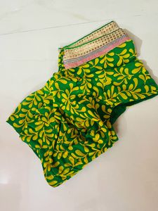 Beautiful Peacock Green Col Blouse