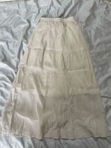 Chic & Flowy Beige Tiered Skirt