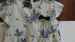 Floral &amp; Striped Girls&#39; Cute Top