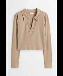 Ribbed Long Sleeve Crop Top