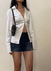 Fitted Satin Shirt