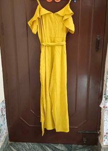 Yellow Frilled Jumpsuit