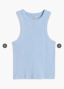 Blue Cropped Tank Top