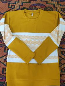 Yellow &amp; White Patterned Pullover