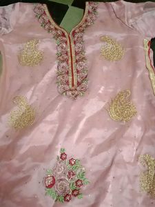 Embroidered Kurta  With Dupatta Set