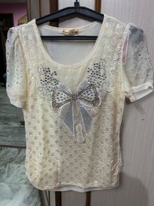 Lace Embellished Top