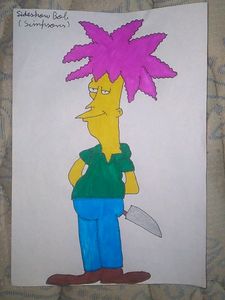 Simpsons Characters Drawing With Sketch Pen