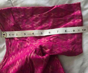 Beautiful rani pink cotton patterned Blouse