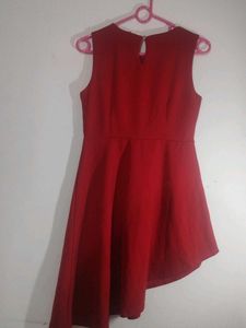 Women Middi Frock With Unsymmetrical Design Ends