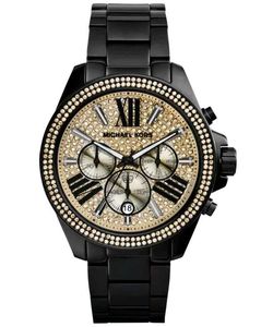 Michael Kors Watch Black Gold